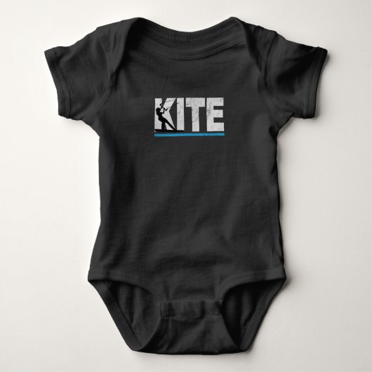 Kite Kitesurfer Kitesurfing Surfing Retro Gift Romper (Voorkant)