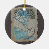 Kite & Mr North Wind Keramisch Ornament (Voorkant)