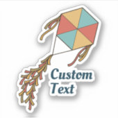 Kite-pictogram Sticker (Voorkant)