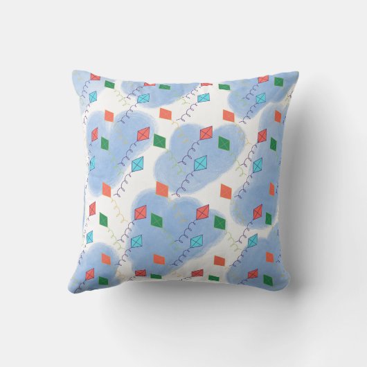 Kite Summer Doodles Pattern Kussen (Achterkant)