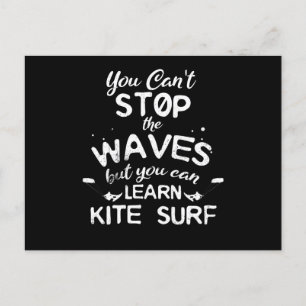 Kite Surf Kitesurfing Stop Waves Surf Windsurfing Briefkaart