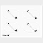 Kite Surfen Cowboy Ovale Sticker (Vel)