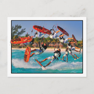 Kite Surfer Back-roll Post Card Briefkaart