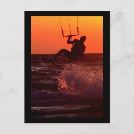 Kite Surfer Briefkaart (Voorkant)