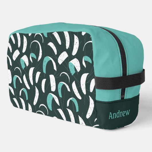 Kite Surfing Cool Blue Personalised Monogram Toilettasje (Linkerhoek)
