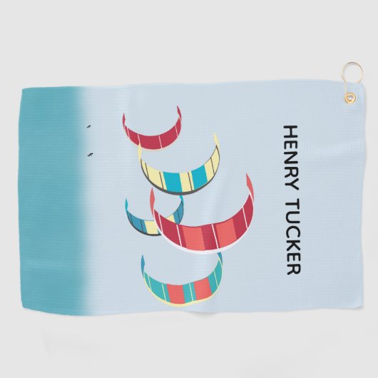 Kite Surfing Golfhanddoek (Horizontaal)