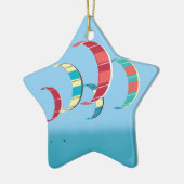 Kite Surfing Keramisch Ornament (Links)