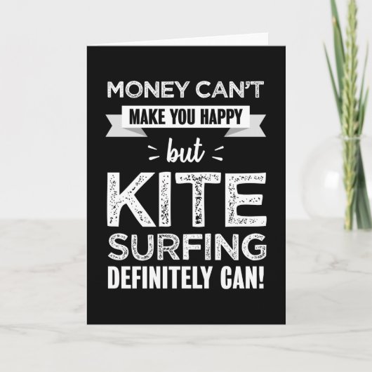 Kite surfing makes you happy Funny Gift Kaart (Voorkant)