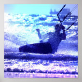 Kite Surfing Poster Print (Voorkant)