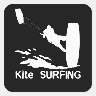 Kite Surfing Water Sports Surfing Steering Kites Vierkante Sticker