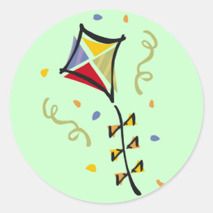 Kite Tshirts en Gifts Ronde Sticker