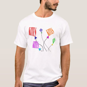 Kite vliegende plezier schrijft creatief kite fest t-shirt