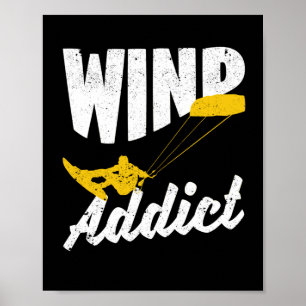 Kite Windsurfing Kiteboarding Sport Poster