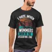 Kiteboarder Funny I hate Swimmers Sarcastic Humor T-shirt (Voorkant)