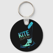 Kiteboarder Kite Surfing, Vintage keuesurfing Sleutelhanger (Voorkant)