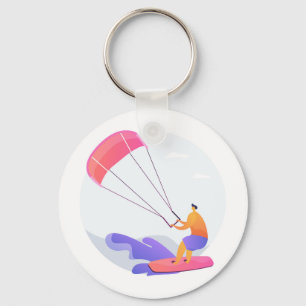 Kiteboarder kitesurfer sleutelhanger