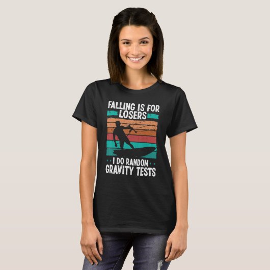 Kiteboarder  Random Grativity Tests Funny Kit T-shirt (Voorkant volledig)