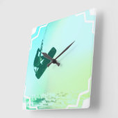 Kiteboarding Air Clock Vierkante Klok (Hoek)