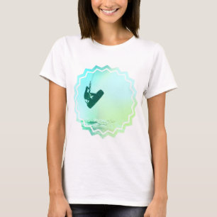 Kiteboarding Air Dames uitgerust met T-Shirt