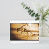 Kiteboarding Girl Briefkaart (Staand voorkant)