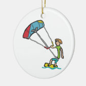 Kiteboarding Keramisch Ornament (Links)