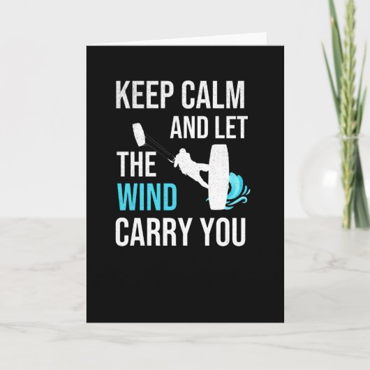 Kiteboarding Kitesurfer Kiteboarder Kaart (Voorkant)