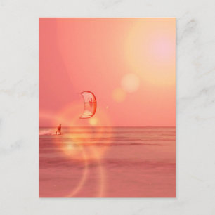Kiteboarding Sunset Briefkaart