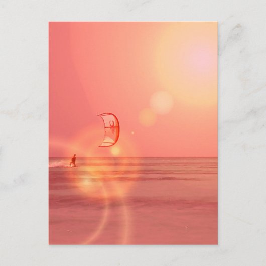 Kiteboarding Sunset Briefkaart (Voorkant)