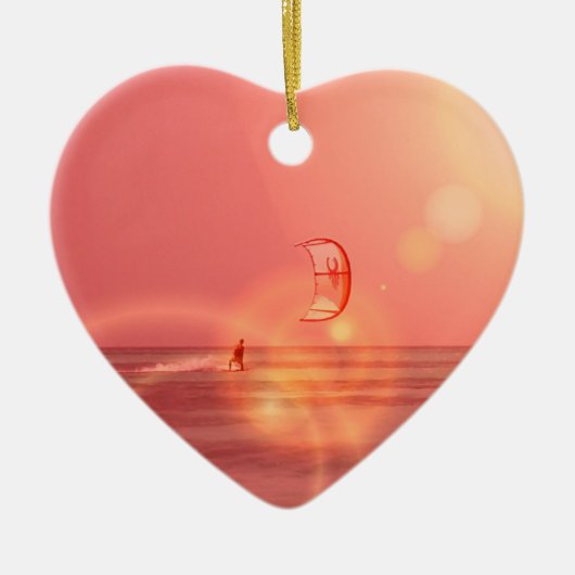Kiteboarding Sunset Ornament (Voorkant)