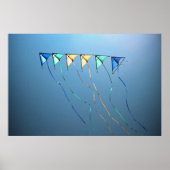 Kites dans une rangée 36 x 24 Poster (Devant)