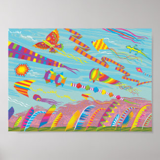 Kites en banners poster