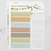 Kites Weekly Menu Planner Flyers (Devant / Derrière)