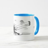 Kitesurf allé de noeuds - tasse bleue d'accent (Devant droit)