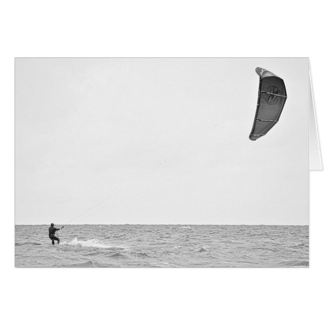 Kitesurf - Carte de voeux (Devant horizontal)