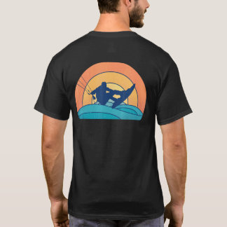 Kitesurfen Kiteboarden Kitesurfer Retro Zonsonderg T-shirt