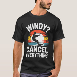 Kitesurfen Winderige Kiteboarder T-shirt