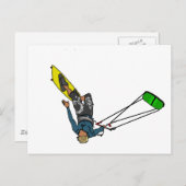 kitesurfer briefkaart (Voorkant / Achterkant)