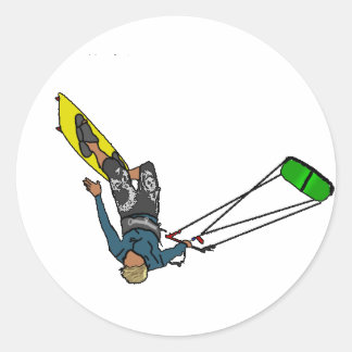 kitesurfer ronde sticker