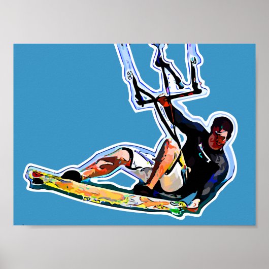 Kitesurfing-atleet Poster (Voorkant)