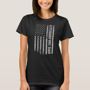 Kitesurfing Dad America ons Flag Patriot T-shirt