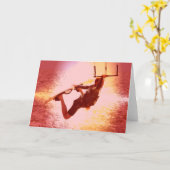 Kitesurfing Grab Greeting Card Kaart (Gele Bloem)