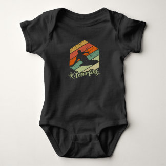Kitesurfing Vintage Retro Kite Sunset Gift Romper