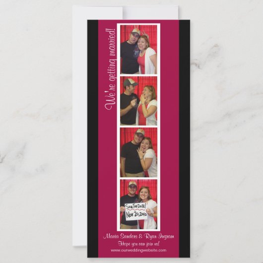 Kith de Photomaton Save the Date (Rouge & Noir) (Devant)