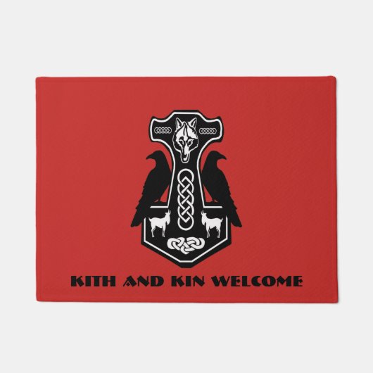 Kith en Kin Welcome Thor Hammer Deurmat (Voorkant)