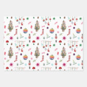 Kitsch Christmas | papierplaatset voor retro-verpa Inpakpapier Vel (Voorkant 2)