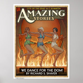 KITSCH DECOR: VINTAGE PULP MAG BLAD POSTER