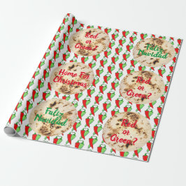 Kitsch Faliz Navidad Tortilla Chili Jouw tekst Cadeaupapier