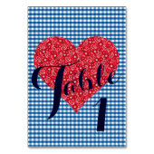 Kitsch Gingham Country Wedding Barbecue Kaart (Voorkant)