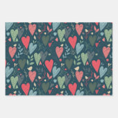 Kitsch Hearts Gift Wrap Inpakpapier Vel (Voorkant)