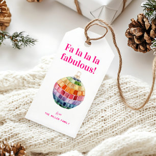 Kitsch Kerst Disco Bal Fa La La La Fabulous Cadeaulabel